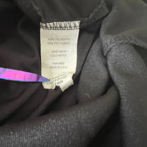 Vintage Charlotte Russe Women's Y2K Dress Small Black Floral Ruffle Cowl Slip - Picture 8 of 9